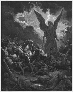 Gustave Doré Bijbel: De vernietiging van het leger van Sanherib